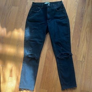 Abercrombie High Rise Distressed Jeans